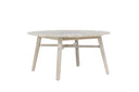 Garden Table Tovaro - Round Garden Table in White Made of Acacia