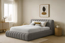 Designer Upholstered Bed Selene Bouclé with Storage