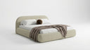 Designer Polsterbett Luma in Bouclé mit Stauraum