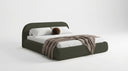 Designer Polsterbett Luma in Bouclé mit Stauraum