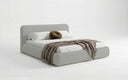 Designer Polsterbett Arosa in Bouclé mit Stauraum
