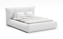 Designer upholstered bed Gioia in teddy bouclé with storage