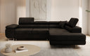 Designer Ecksofa Aston mit Schlaf- und Klappfunktion aus Bouclé