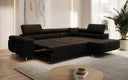Designer Ecksofa Aston mit Schlaf- und Klappfunktion aus Bouclé