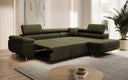 Designer Ecksofa Aston mit Schlaf- und Klappfunktion aus Bouclé
