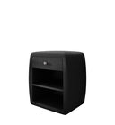 Designer bedside table Lilly with USB port in Bouclé