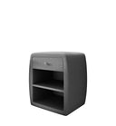 Designer bedside table Lilly with USB port in Bouclé