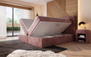 Boxspringbett Sejour mit LED u. Stauraum in Cord