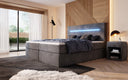 Boxspringbett Sejour mit LED u. Stauraum in Cord