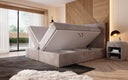 Boxspringbett Sejour mit LED u. Stauraum in Cord