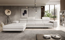 Designer corner sofa Calvera Maxi with sleeping and fold-out function in bouclé