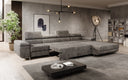 Designer Ecksofa Calvera Maxi mit Schlaf- und Klappfunktion in Cord