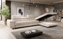 Designer Ecksofa Calvera Maxi mit Schlaf- und Klappfunktion in Cord