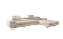 Designer Ecksofa Calvera Maxi mit Schlaf- und Klappfunktion in Cord