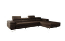 Designer corner sofa Calvera Maxi with sleeping and fold-out function in bouclé