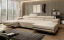 Designer Sofa Calvera U mit Schlaf- und Klappfunktion in Bouclé