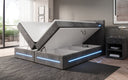 Boxspringbett Lara mit Stauraum und LED in Cord