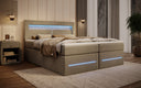 Minera Box Spring Bed with LED, USB, and Storage