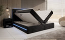 Voyage Boxspring Bed with LED and Storage in Velvet