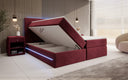 Voyage Boxspring Bed with LED and Storage in Velvet