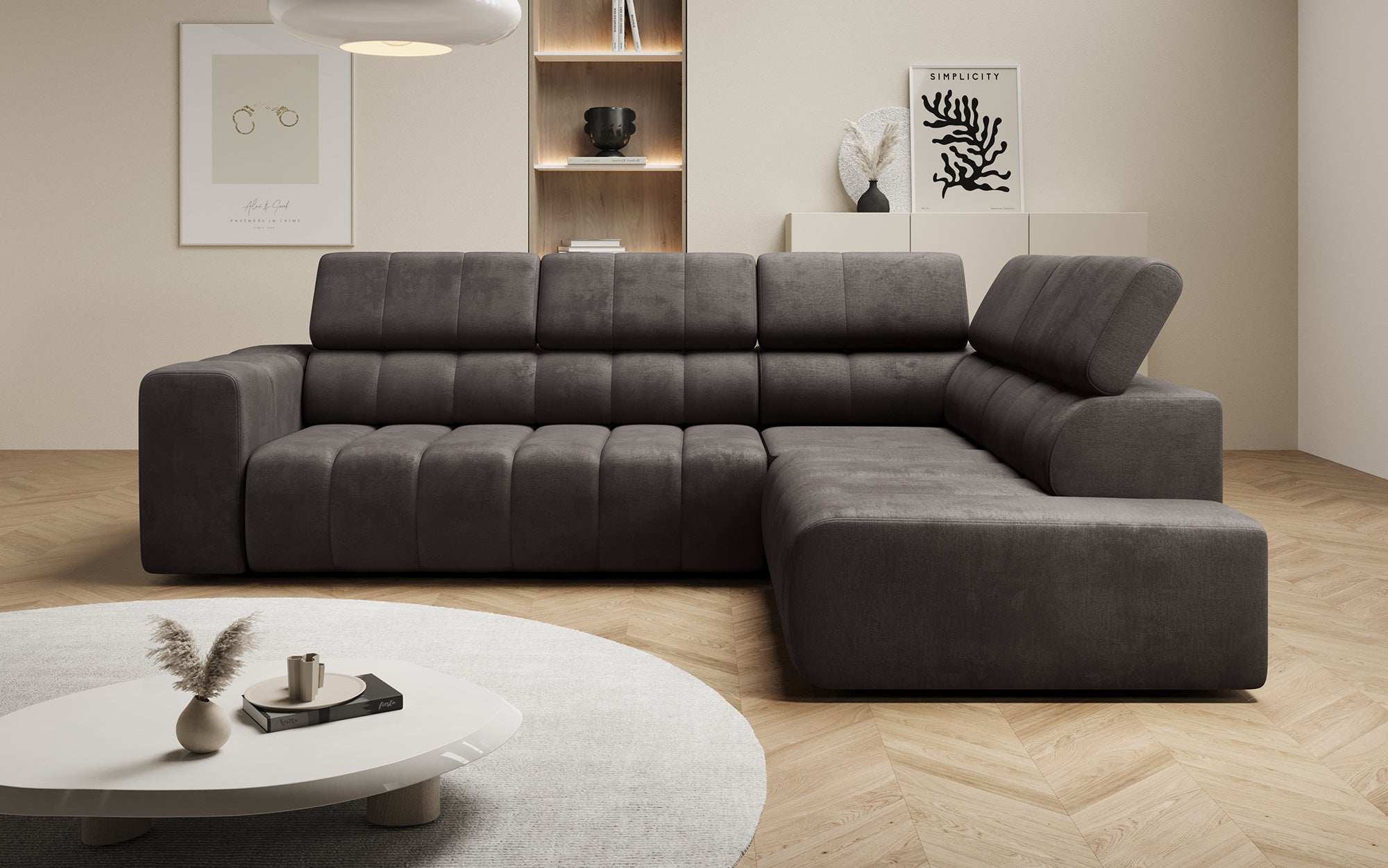 Designer Sofa Aurora L mit elektrischer Schlaffunktion