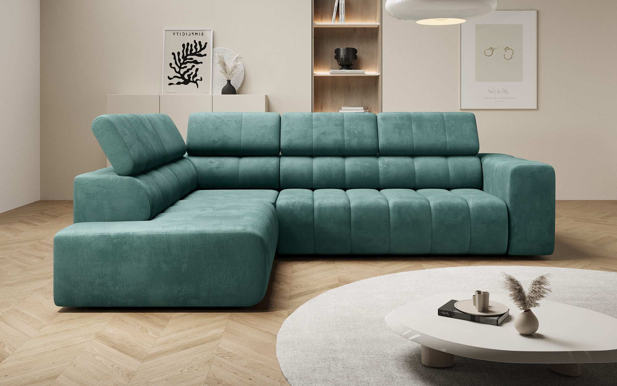 Designer Sofa Aurora L mit elektrischer Schlaffunktion