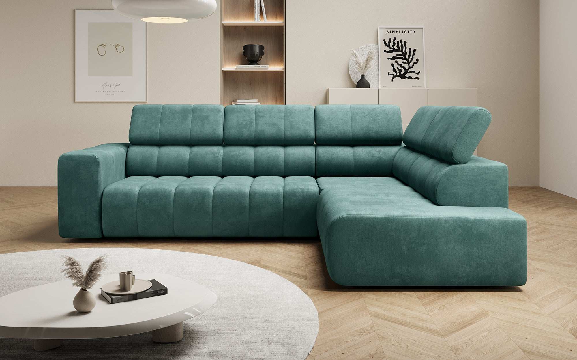 Designer Sofa Aurora L mit elektrischer Schlaffunktion