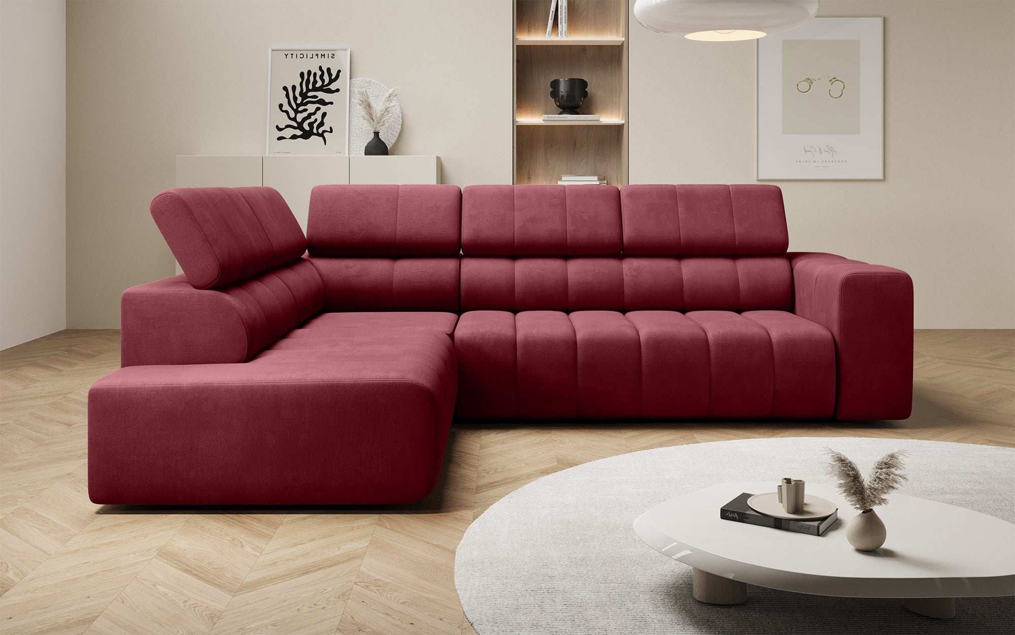 Designer Sofa Aurora L mit elektrischer Schlaffunktion