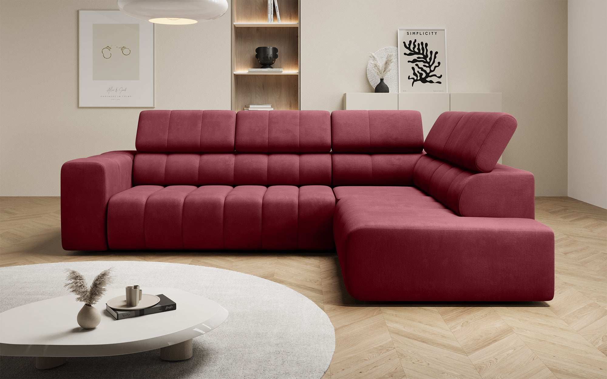 Designer Sofa Aurora L mit elektrischer Schlaffunktion