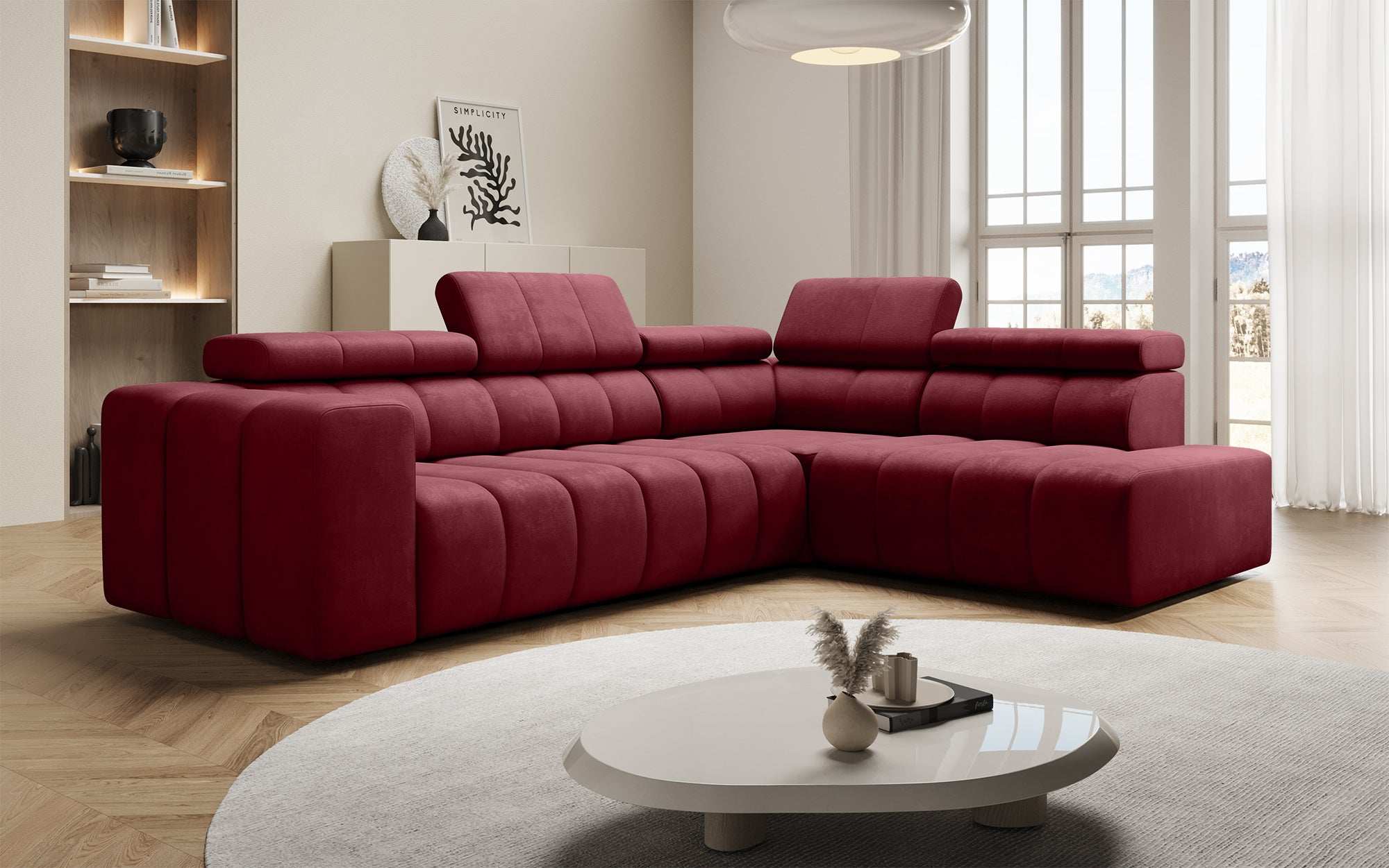 Designer Sofa Aurora L mit elektrischer Schlaffunktion