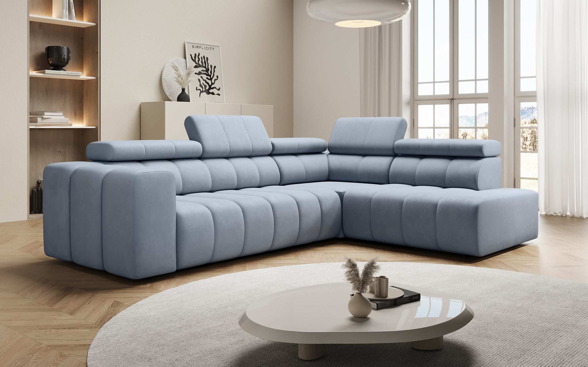 Designer Sofa Aurora L mit elektrischer Schlaffunktion