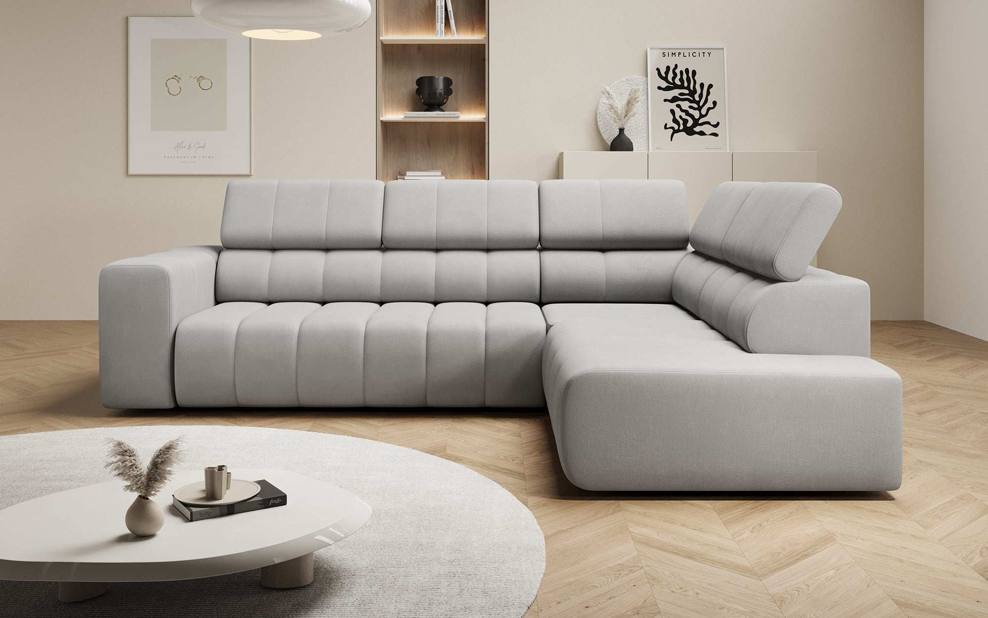 Designer Sofa Aurora L mit elektrischer Schlaffunktion