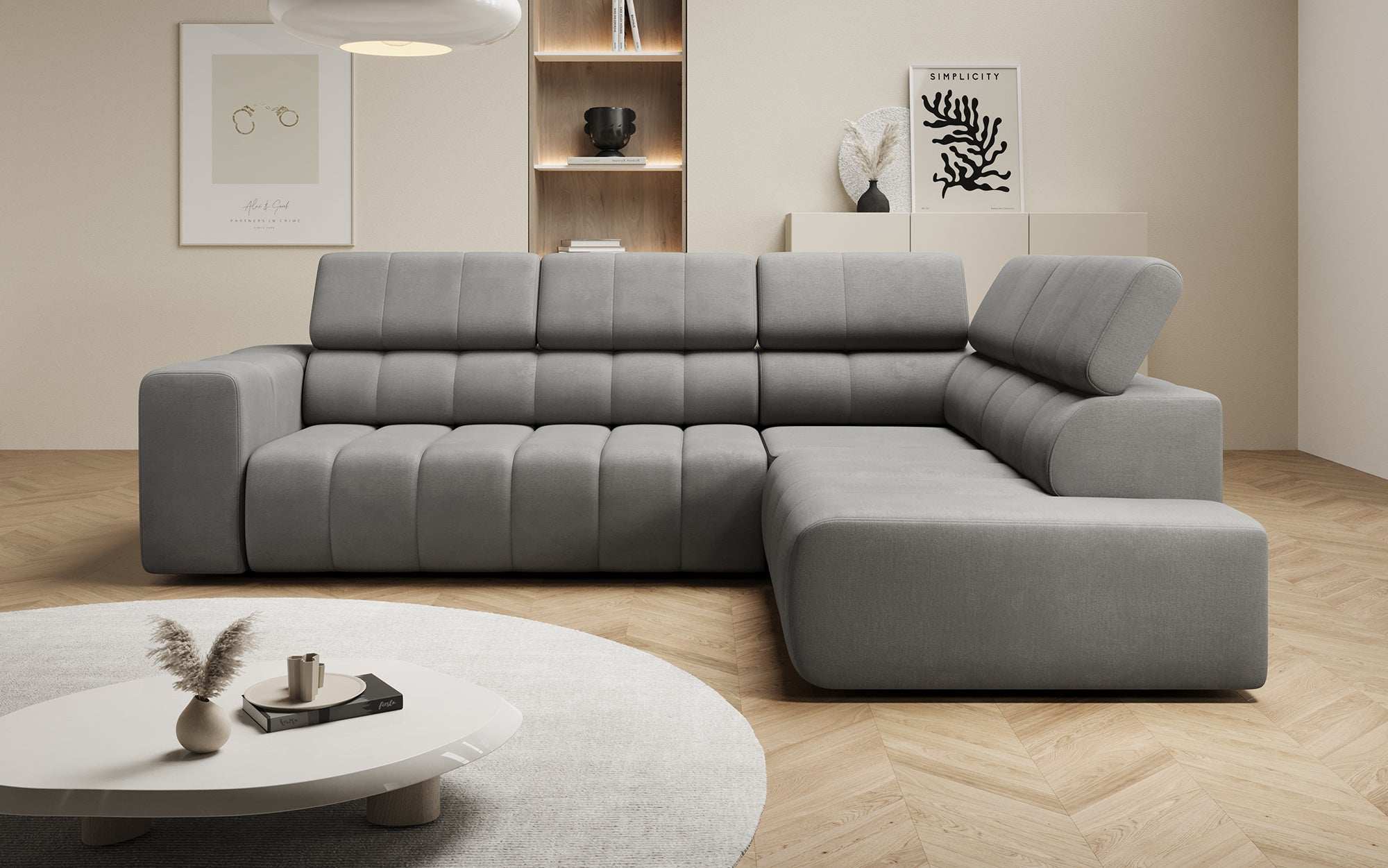 Designer Sofa Aurora L mit elektrischer Schlaffunktion