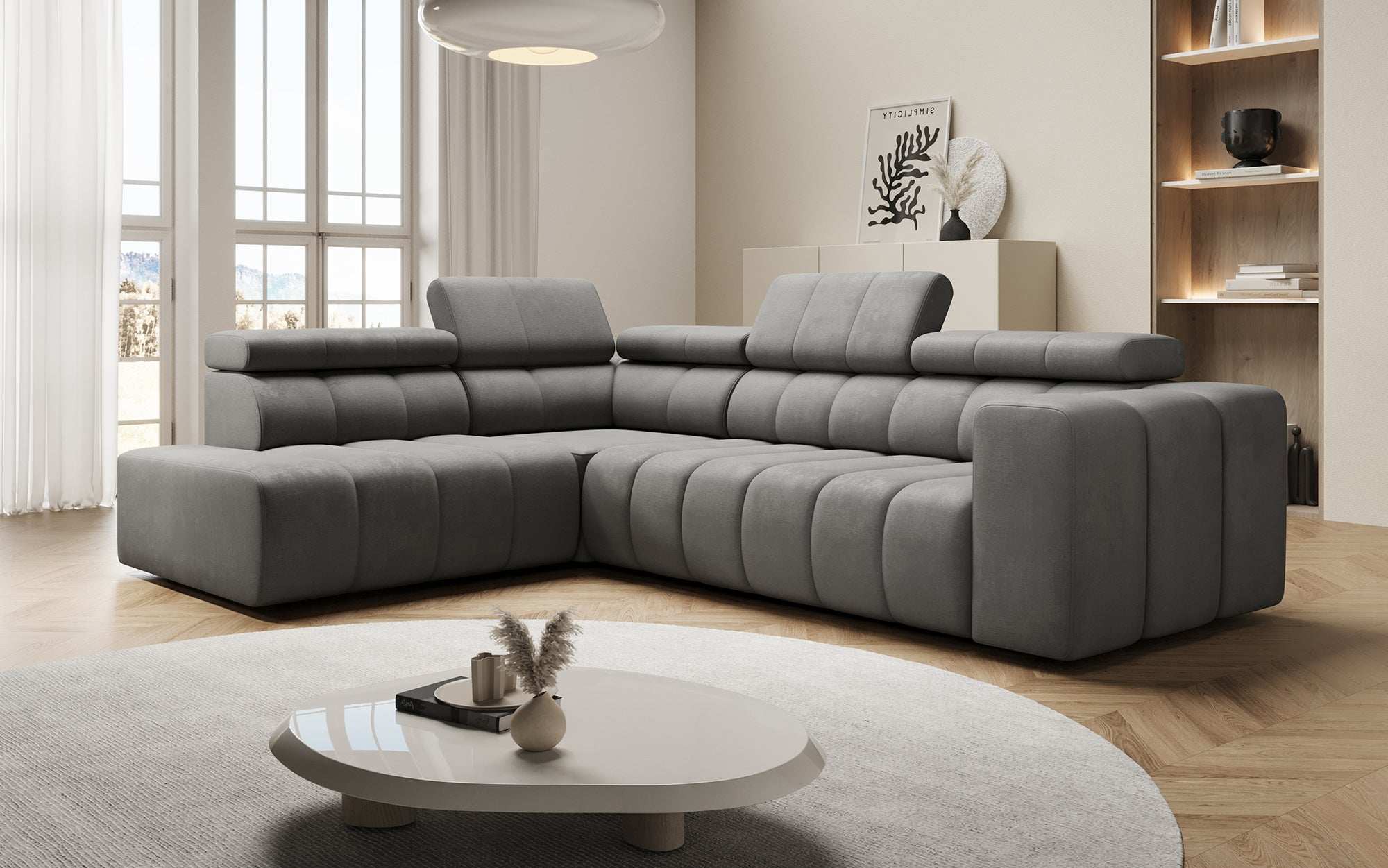 Designer Sofa Aurora L mit elektrischer Schlaffunktion