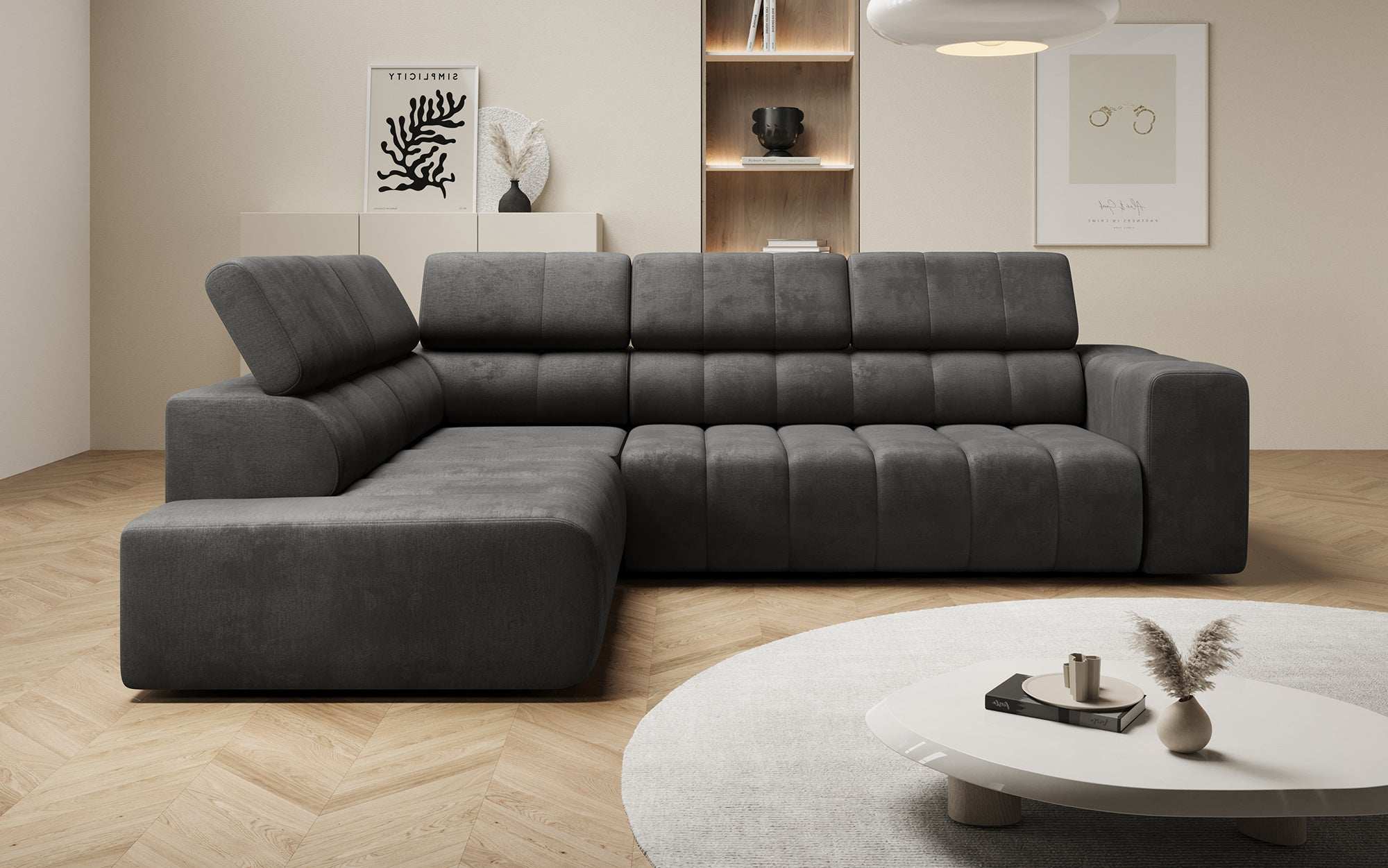 Designer Sofa Aurora L mit elektrischer Schlaffunktion