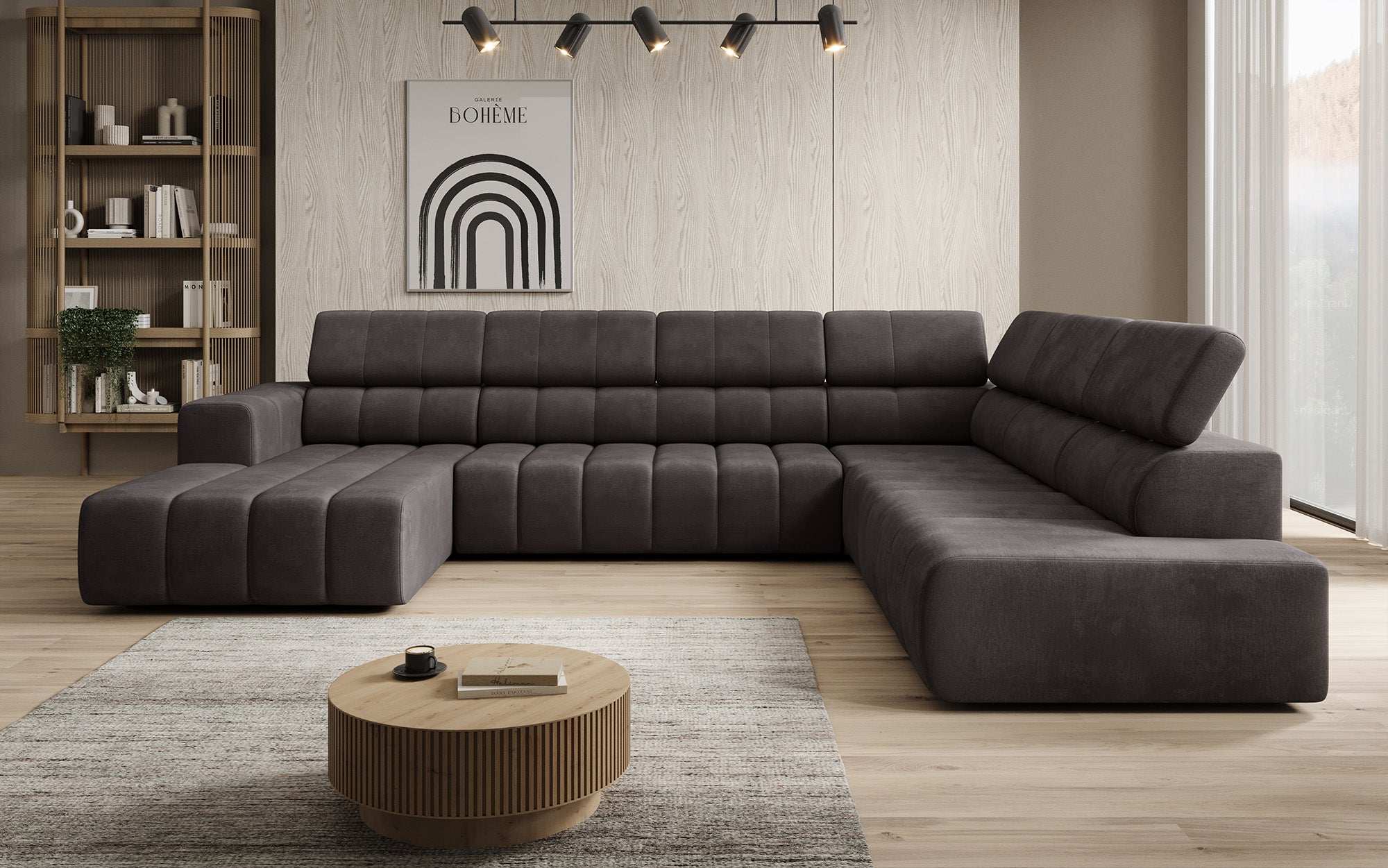 Designer Sofa Aurora Maxi mit elektrischer Sitzerweiterung