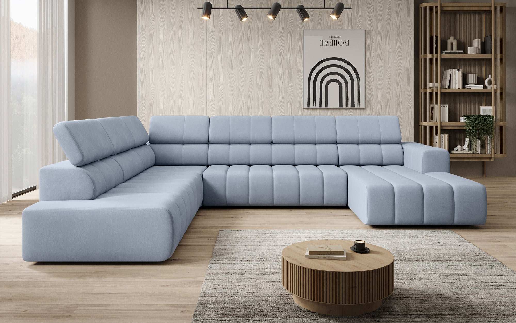 Designer Sofa Aurora Maxi mit elektrischer Sitzerweiterung