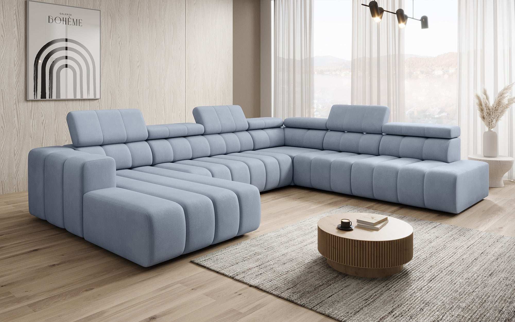 Designer Sofa Aurora Maxi mit elektrischer Sitzerweiterung