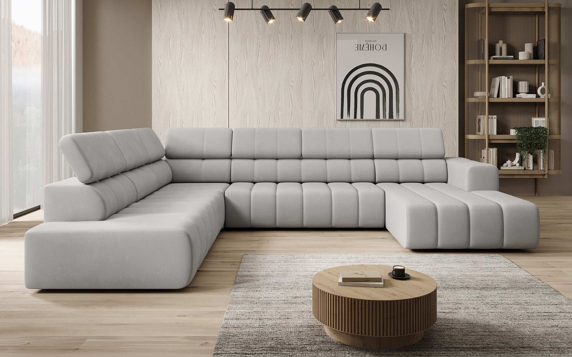 Designer Sofa Aurora Maxi mit elektrischer Sitzerweiterung