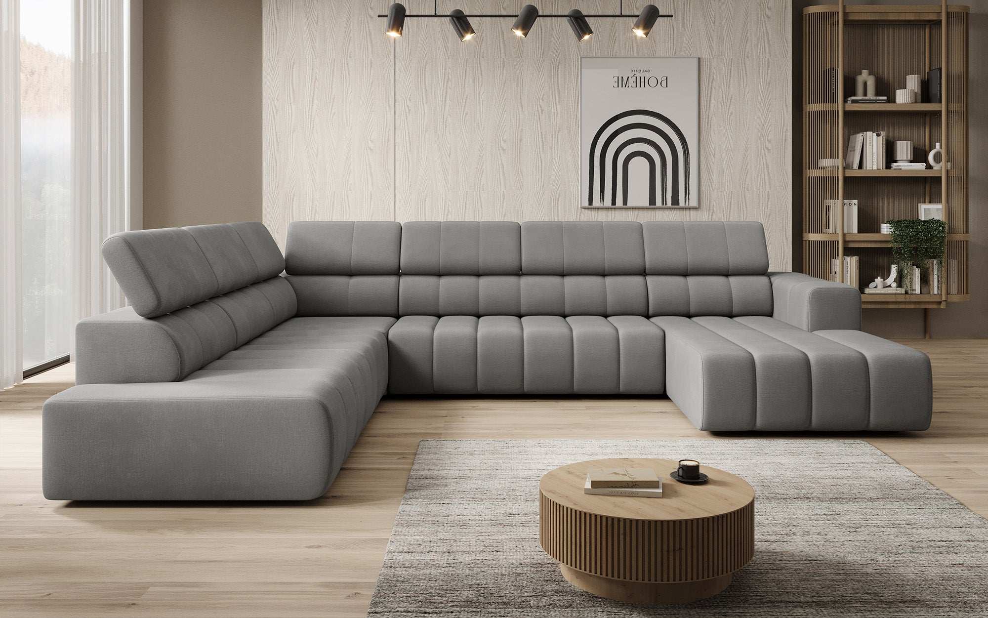 Designer Sofa Aurora Maxi mit elektrischer Sitzerweiterung