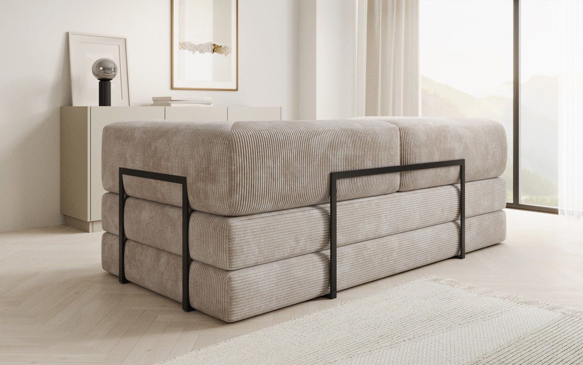 Designer Sofa Lazy 3-Seater in Corduroy