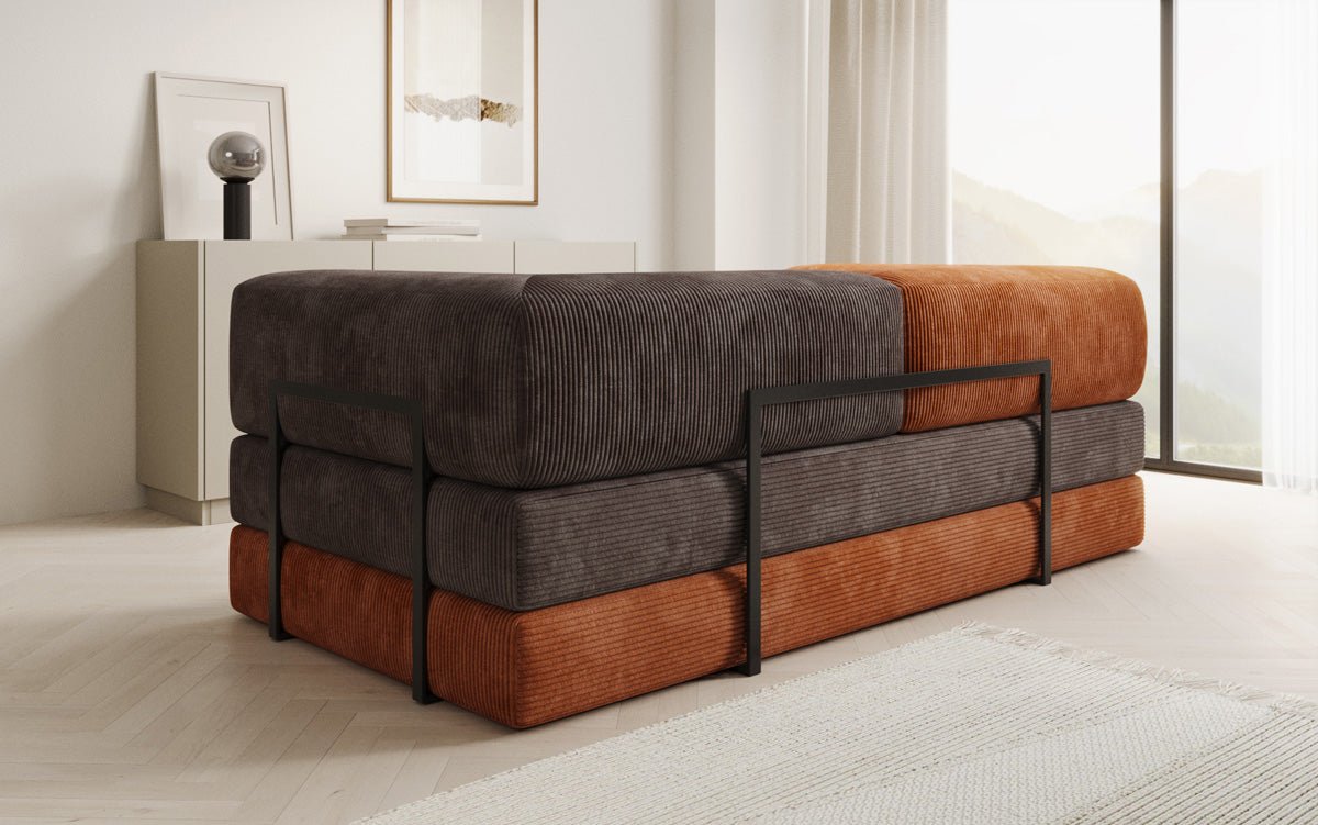 LIMITED EDITION - Lazy 3 Seater Rust Corduroy