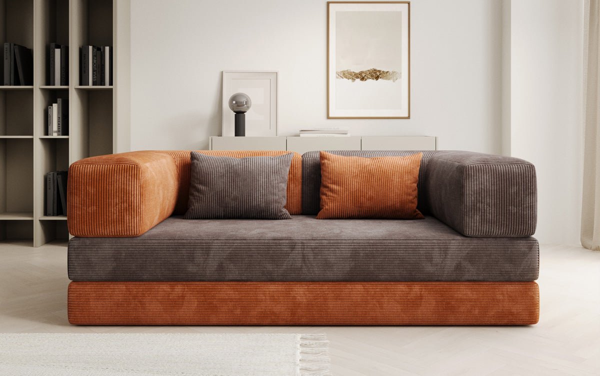 LIMITED EDITION - Lazy 3 Seater Rust Corduroy