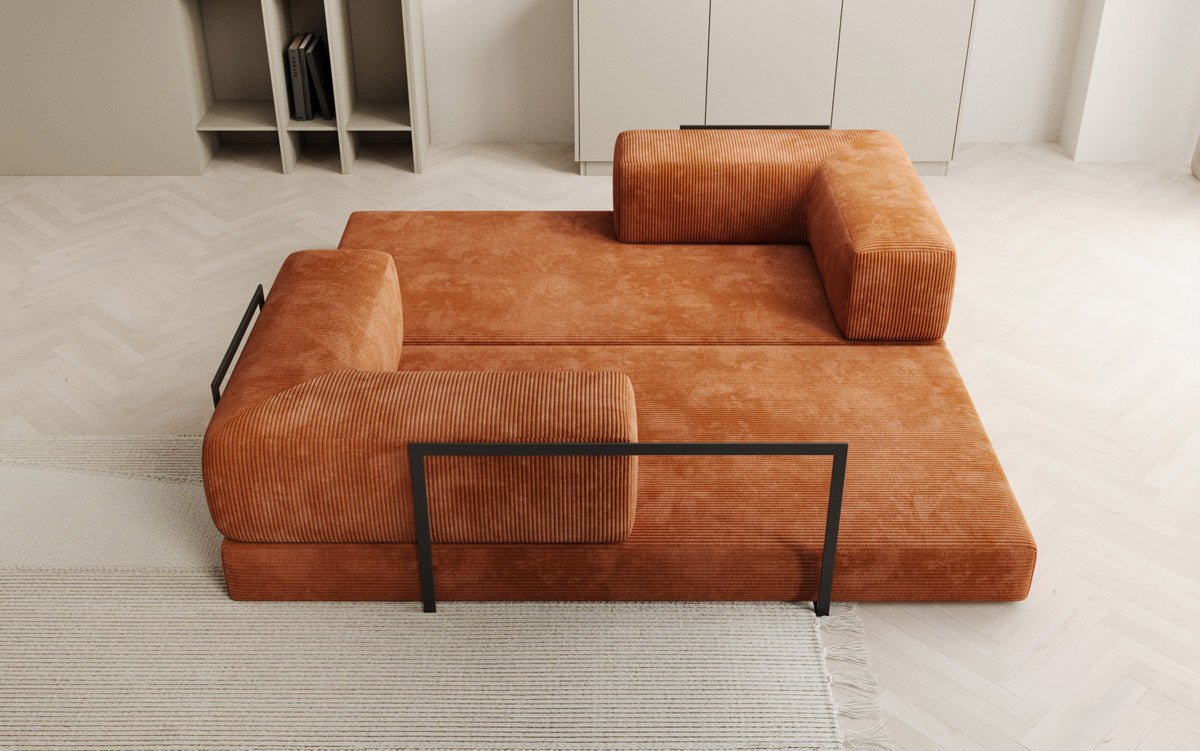 Designer Sofa Lazy 3-Seater in Corduroy
