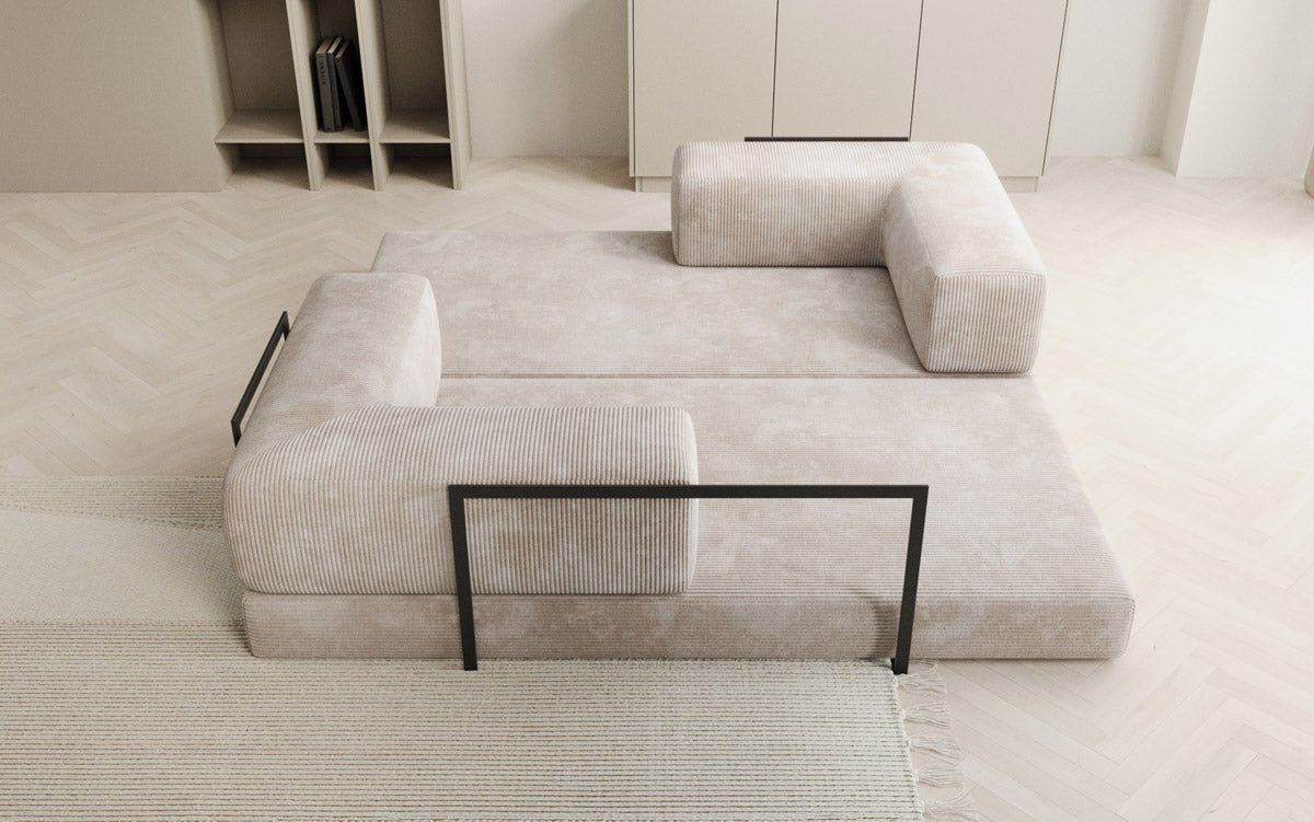 Designer Sofa Lazy 3-Seater in Corduroy