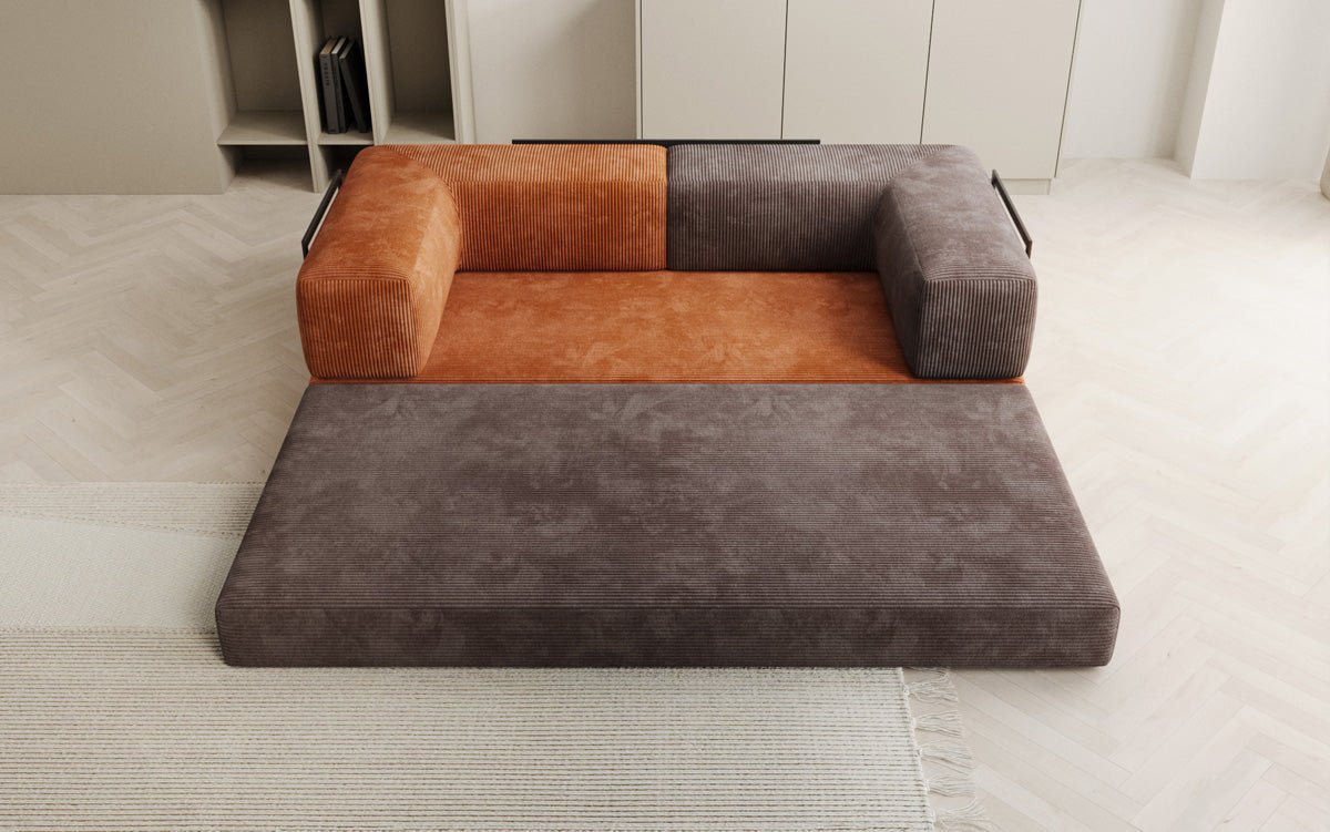 LIMITED EDITION - Lazy 3 Seater Rust Corduroy