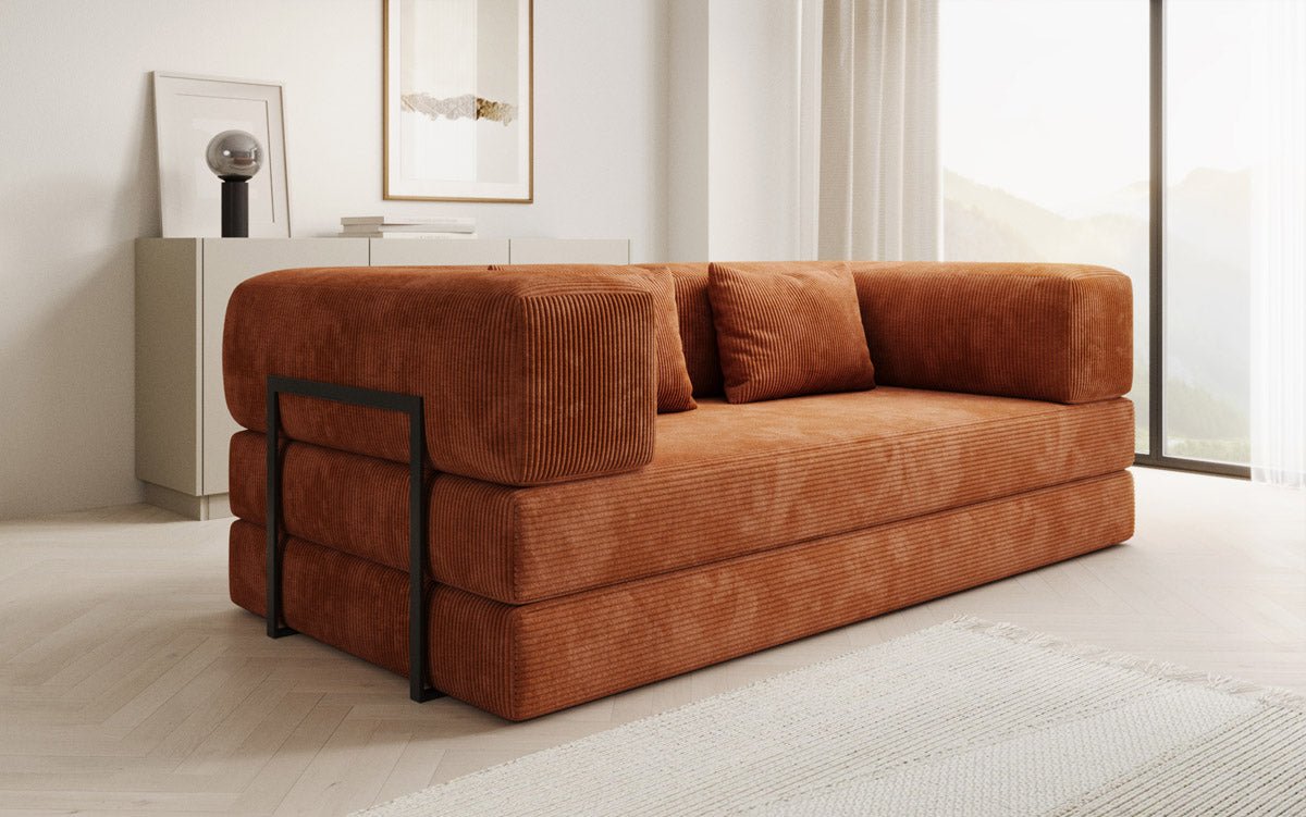 Designer Sofa Lazy 3-Seater in Corduroy