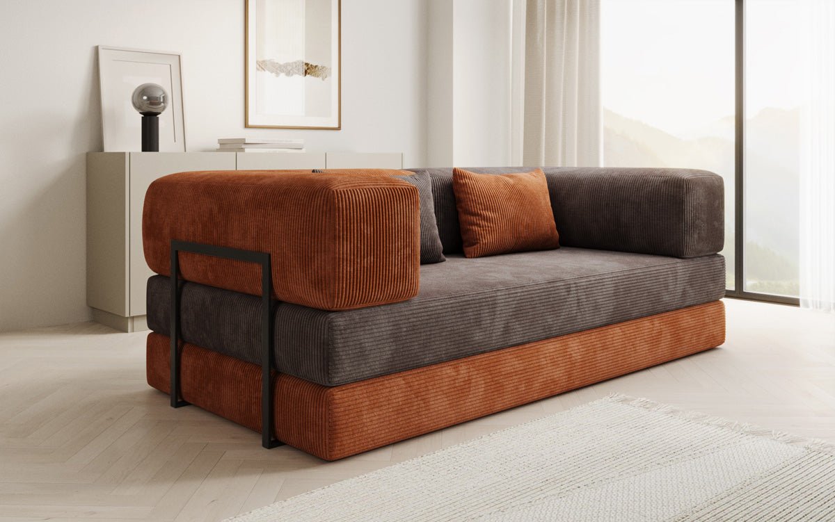 LIMITED EDITION - Lazy 3 Seater Rust Corduroy