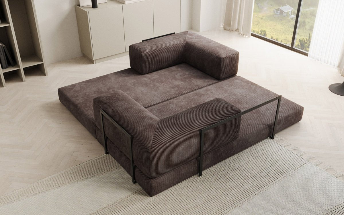 Designer Sofa Lazy 3-Seater in Corduroy