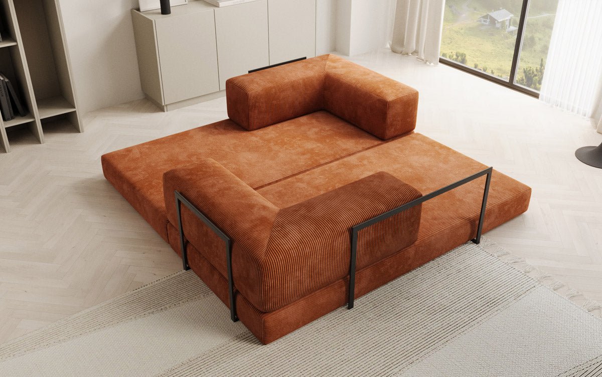 Designer Sofa Lazy 3-Seater in Corduroy